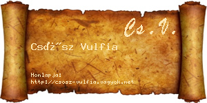 Csősz Vulfia névjegykártya
